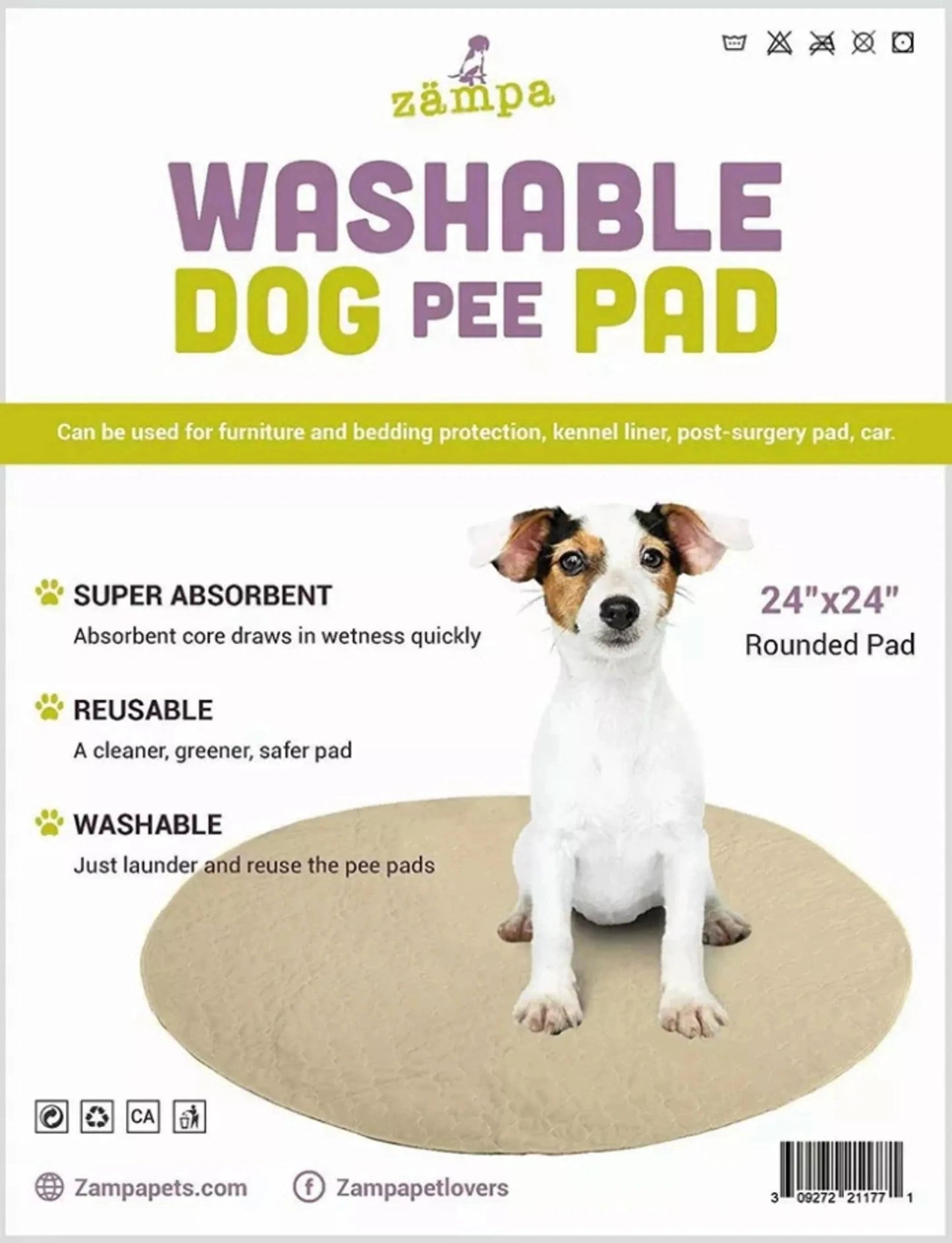Circular Shape Reusable Dog Pee Pads - Pawtastic Pet Supplies