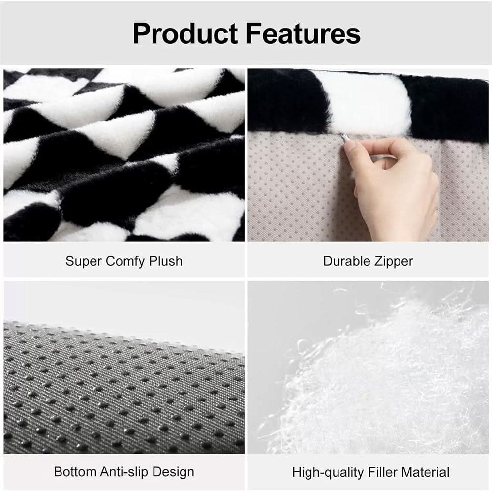 Cozy Plush Pet Sofa Bed with Detachable Washable Cover