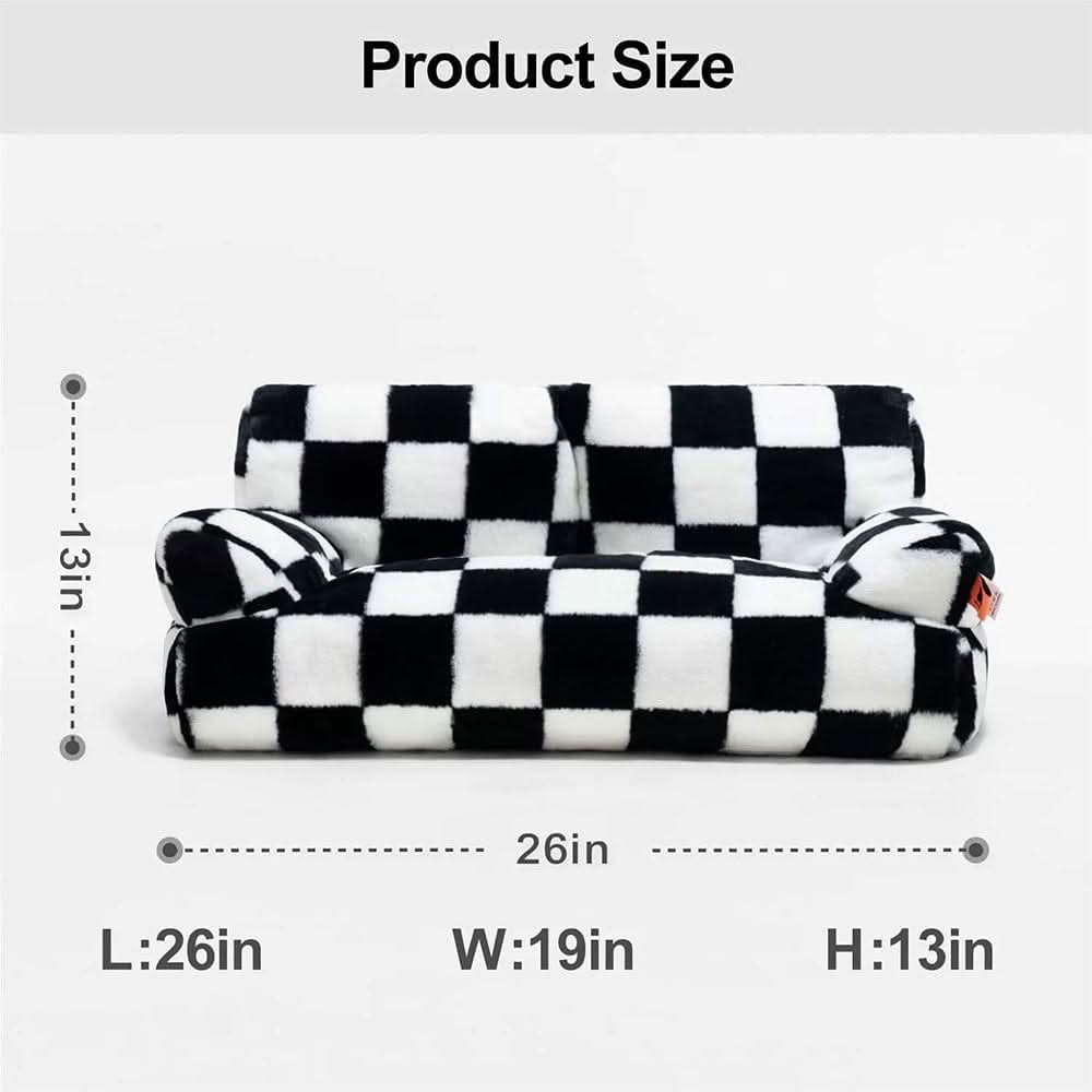 Cozy Plush Pet Sofa Bed with Detachable Washable Cover