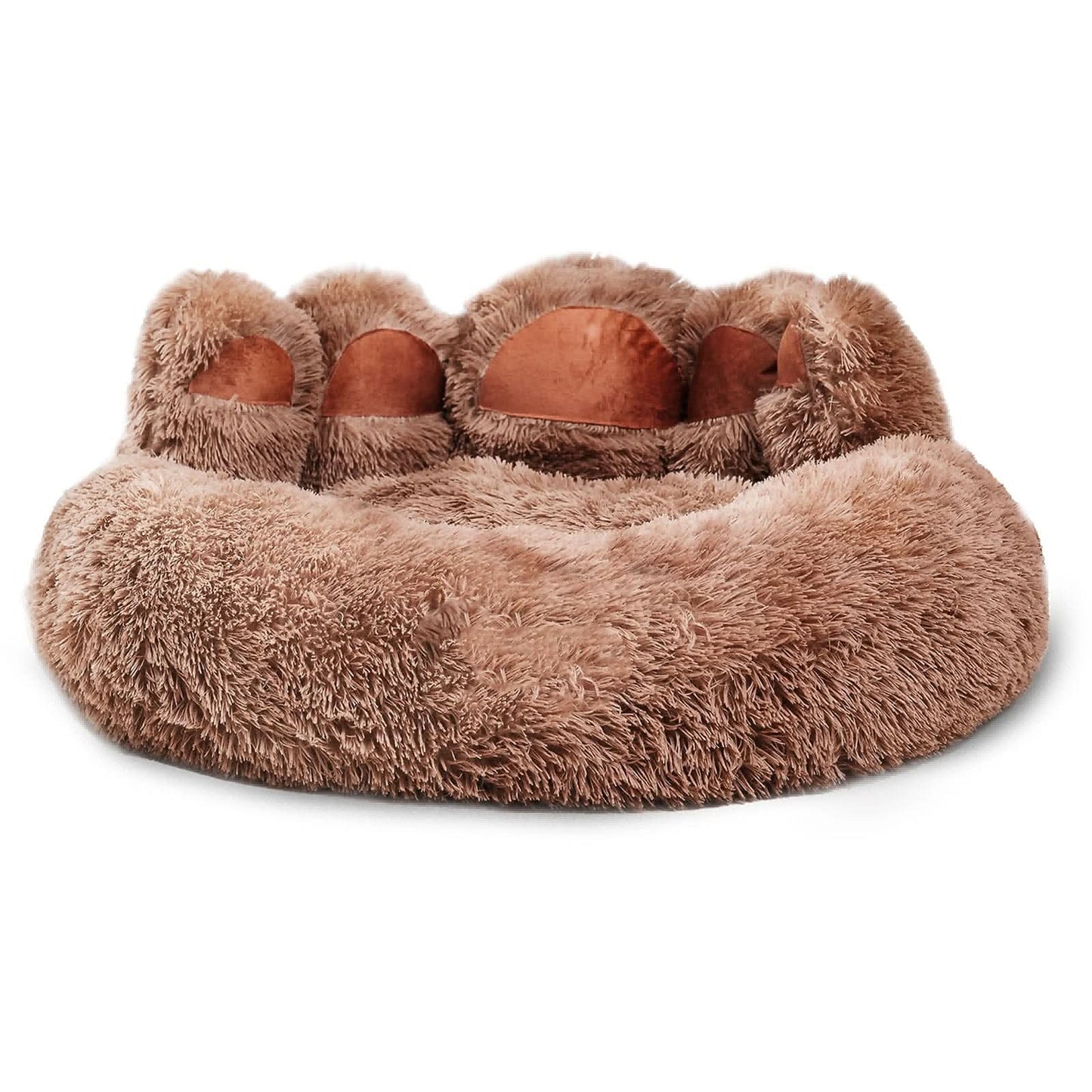 Digger's Accessory Khaki / 18inch Adorable Bear Paw-Shaped Plush Pet Bed, Cozy Sofa for Small & Medium Dogs and Indoor Cats"