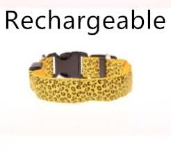 LED Dog Collar Safety Adjustable Nylon Leopard Pet Collar - Pawtastic Pet Supplies
