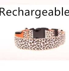 LED Dog Collar Safety Adjustable Nylon Leopard Pet Collar - Pawtastic Pet Supplies