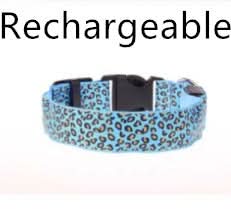 LED Dog Collar Safety Adjustable Nylon Leopard Pet Collar - Pawtastic Pet Supplies