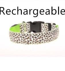 LED Dog Collar Safety Adjustable Nylon Leopard Pet Collar - Pawtastic Pet Supplies