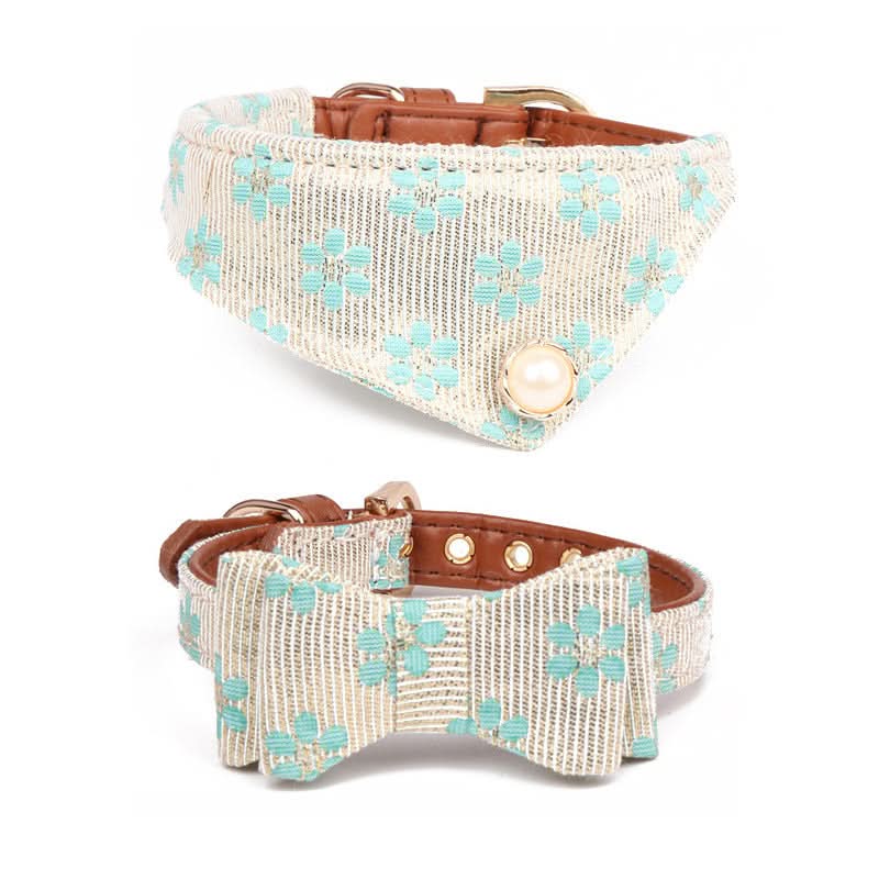 Pattern Dog Bow Collar Collar - Pawtastic Pet Supplies