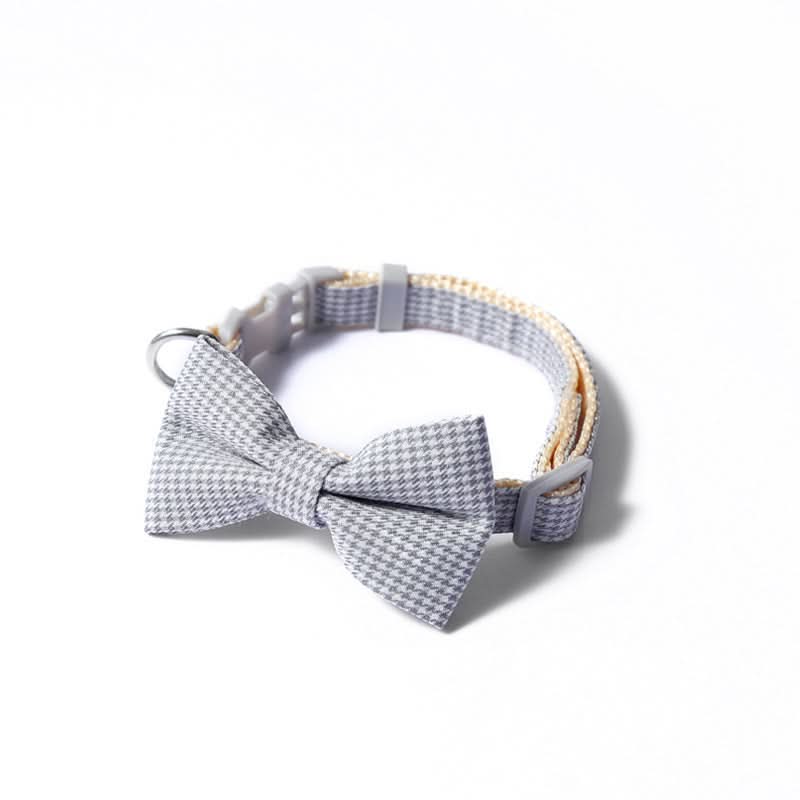 Pet Collar Houndstooth Bow Collar - Pawtastic Pet Supplies