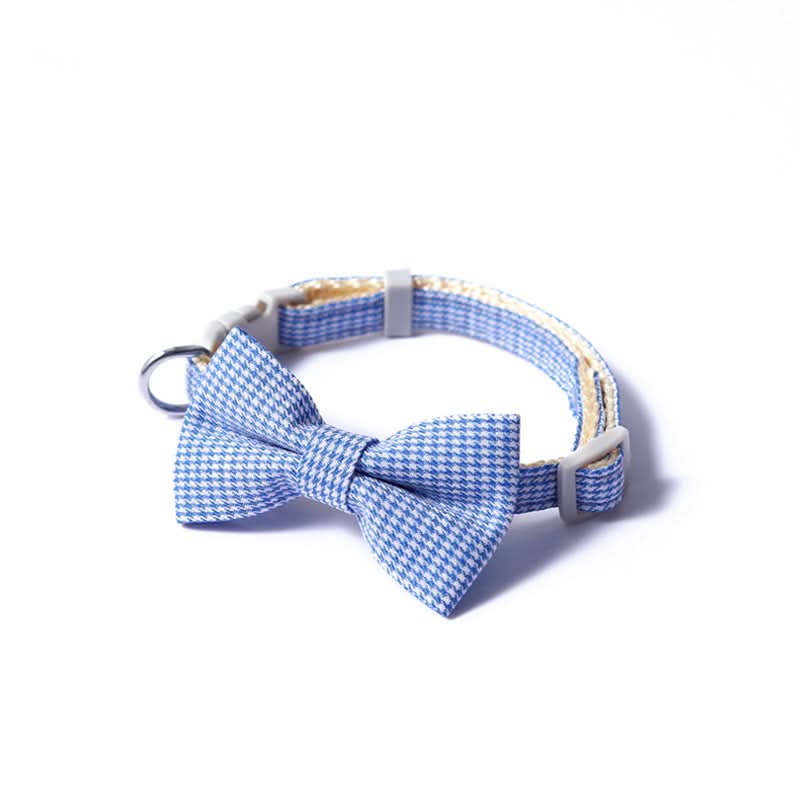Pet Collar Houndstooth Bow Collar - Pawtastic Pet Supplies