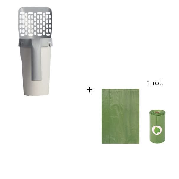Removable Plastic Integrated Cat Litter Scoop Set - Pawtastic Pet Supplies