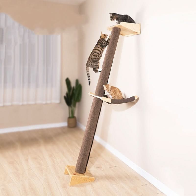 Solid Wood Large Cat Climbing Frame Cat Litter Cat Tree One Cat Shelf - Pawtastic Pet Supplies