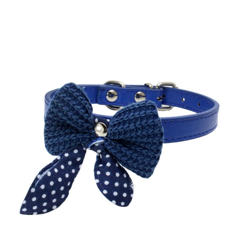 Wool Knitted Bow Pet Collar - Pawtastic Pet Supplies