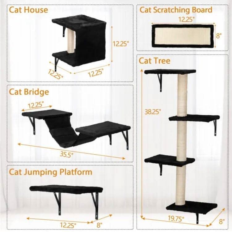 5 Pcs Wall Mounted - Pawtastic Pet Supplies