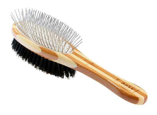 Bass Brushes - Dual Sided Pet Brush Oval Style - Pawtastic Pet Supplies