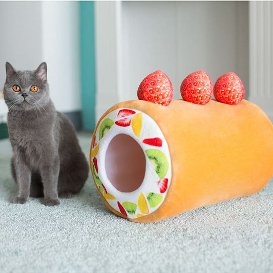 Cake roll cat bed - Pawtastic Pet Supplies