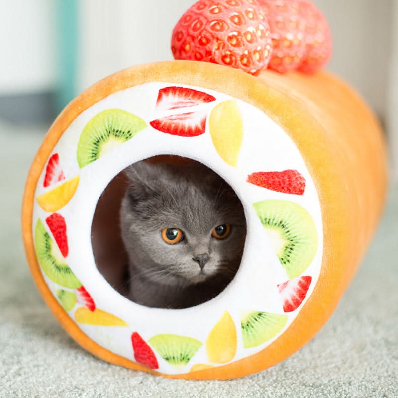 Cake roll cat bed - Pawtastic Pet Supplies