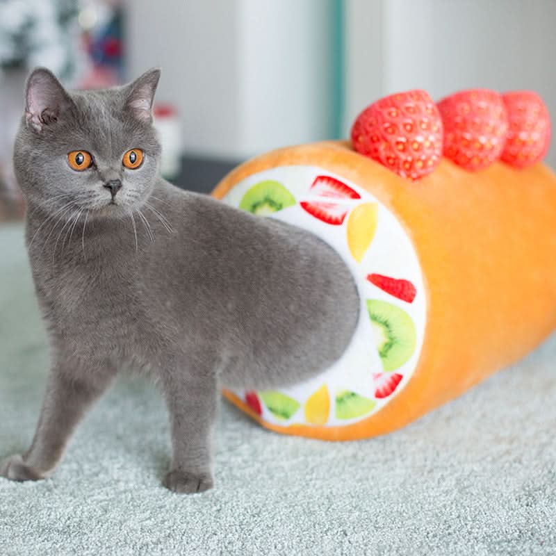 Cake roll cat bed - Pawtastic Pet Supplies