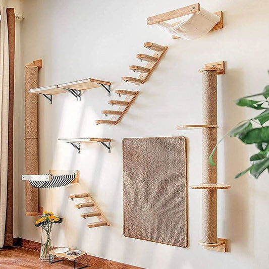 Cat Cordage Of Flax Grab Post Hanging Wall Jumping Platform - Pawtastic Pet Supplies