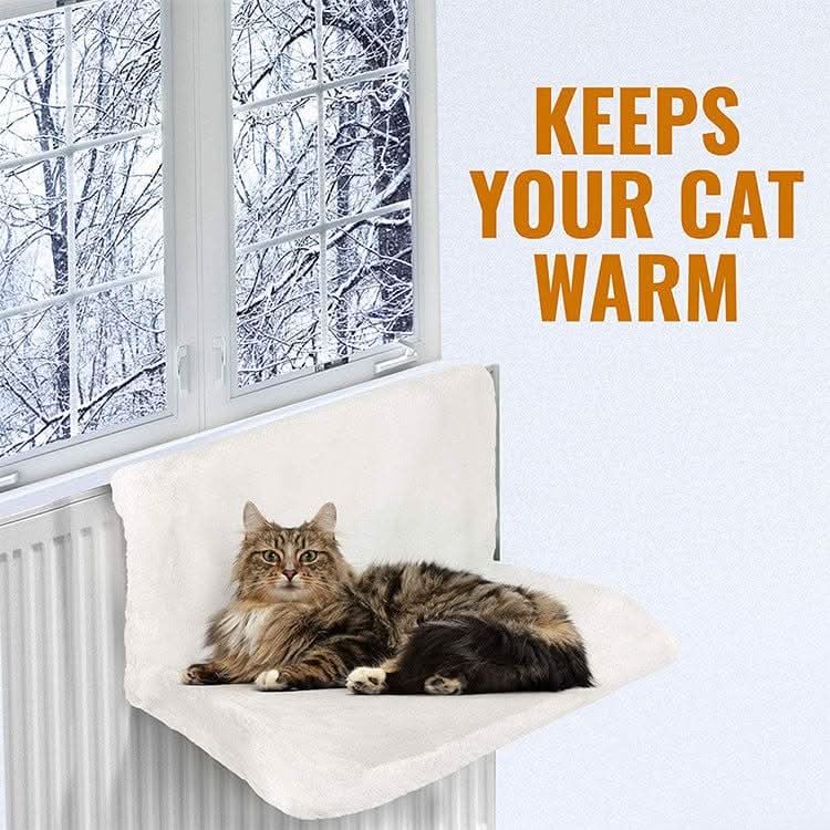 "Cozy Iron Frame Cat Radiator Hammock , Warm Plush Hanging Bed for Small Pets - Pawtastic Pet Supplies