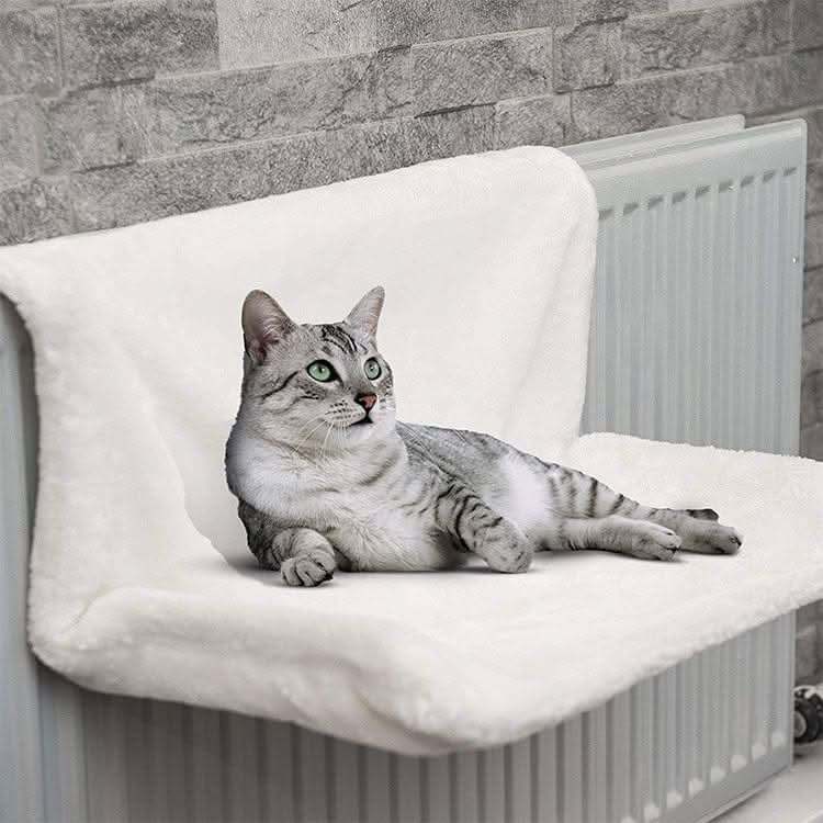 "Cozy Iron Frame Cat Radiator Hammock , Warm Plush Hanging Bed for Small Pets - Pawtastic Pet Supplies