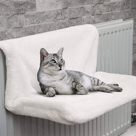 "Cozy Iron Frame Cat Radiator Hammock , Warm Plush Hanging Bed for Small Pets - Pawtastic Pet Supplies