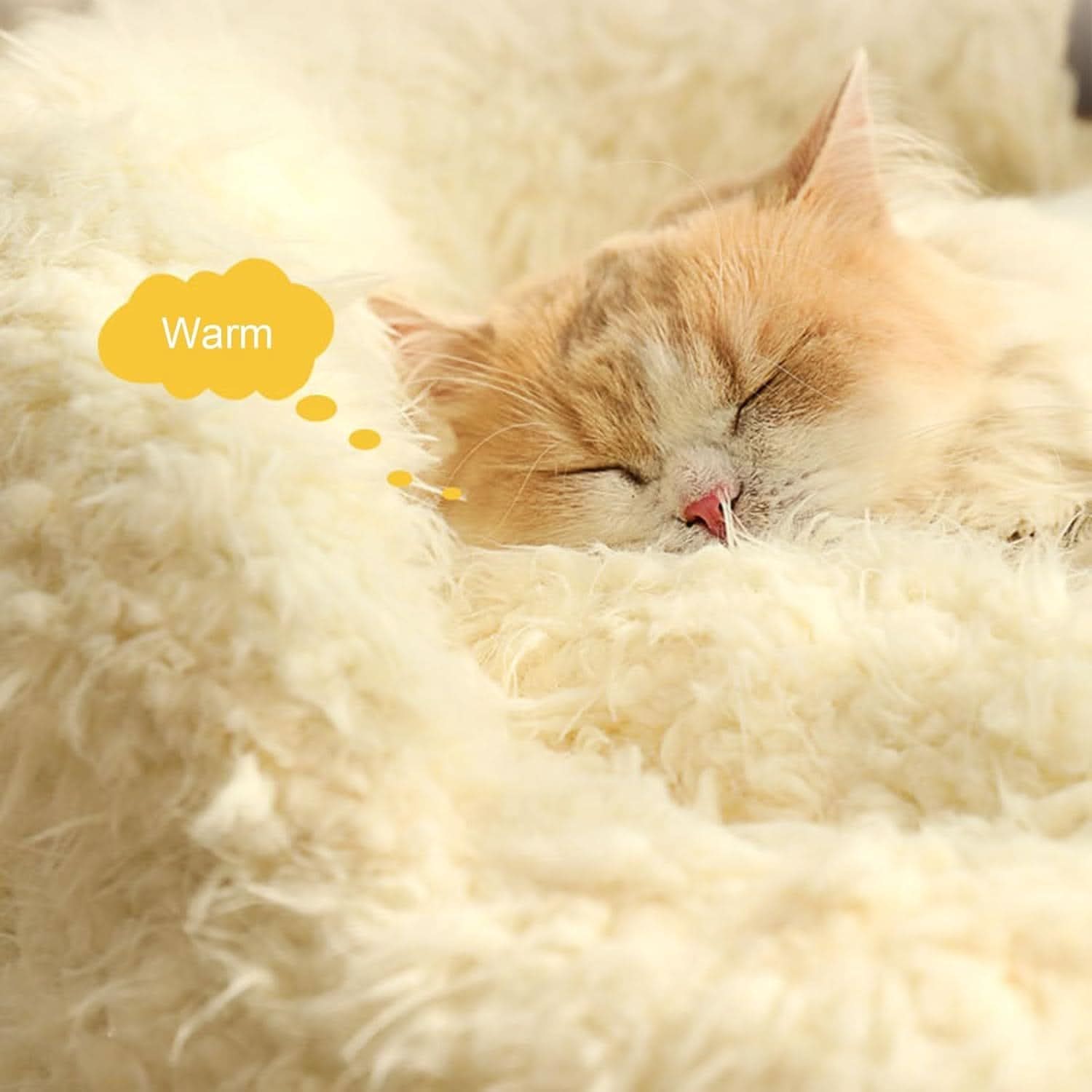 Alpaca Pet Bed For Small Medium Large Dogs Cats Calming Dog Bed Cat Beds With Detachable Plush Pads Anti Slip Bottom