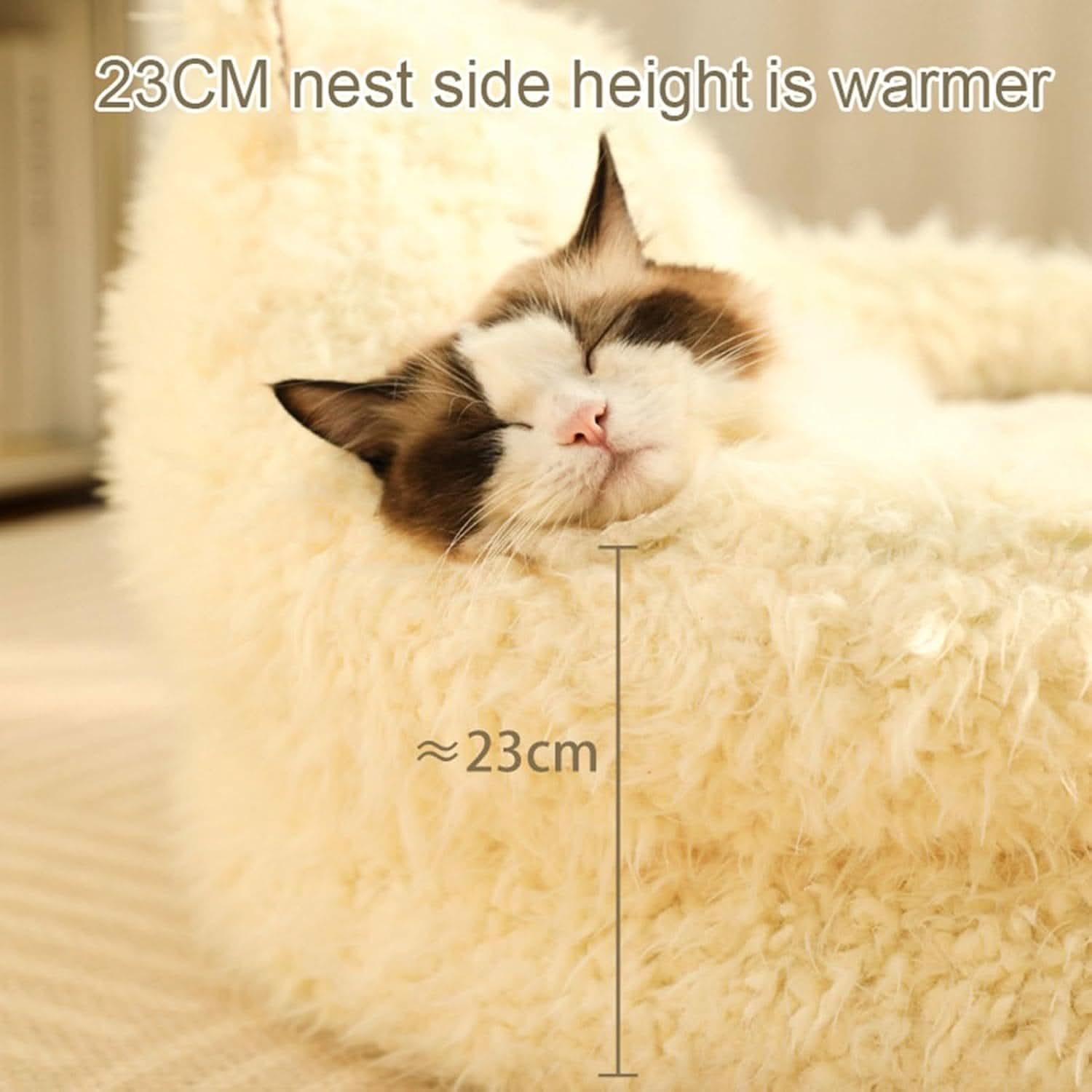 Alpaca Pet Bed For Small Medium Large Dogs Cats Calming Dog Bed Cat Beds With Detachable Plush Pads Anti Slip Bottom