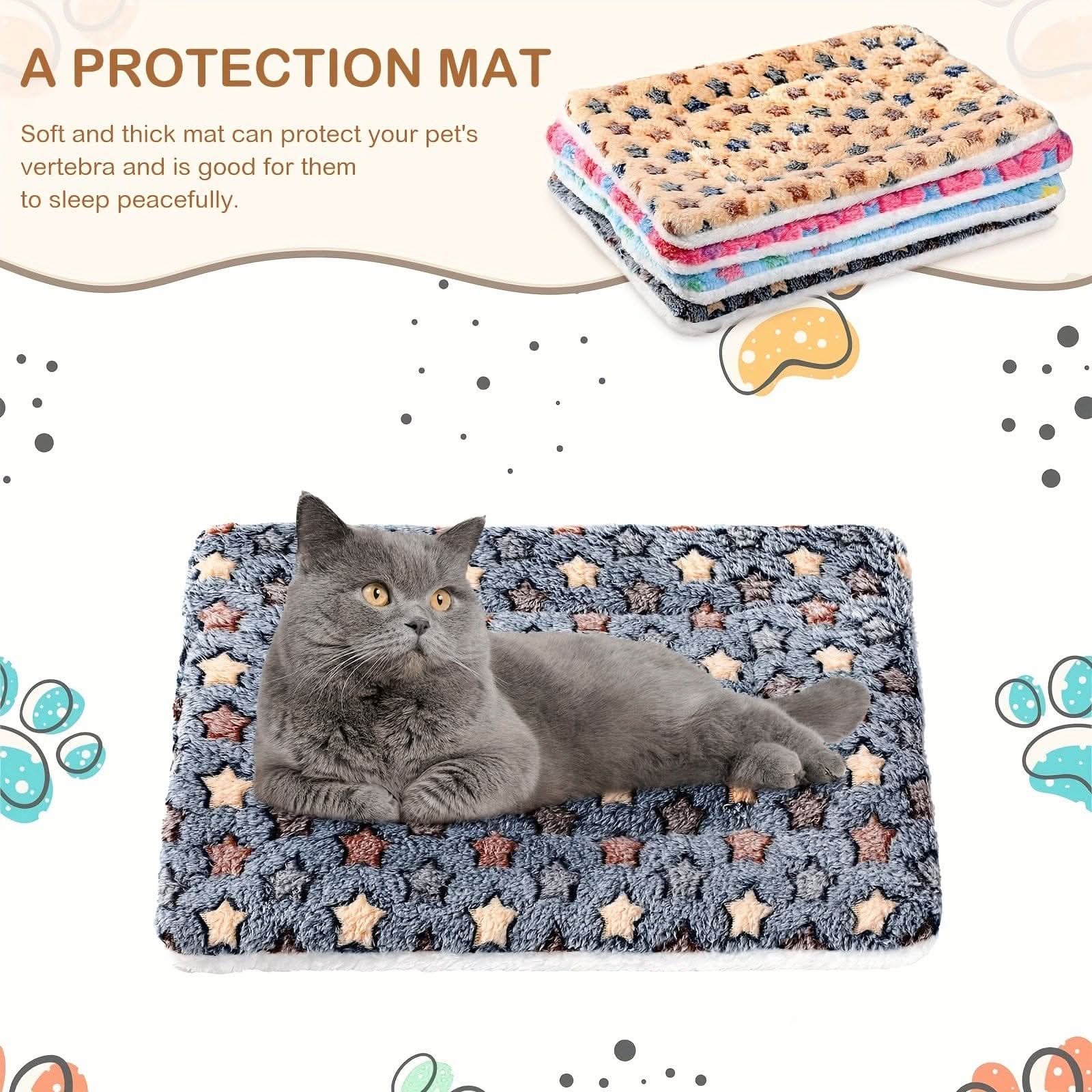 Digger's Accessory Deluxe Washable Plush Pet Bed, Reversible Fleece Crate Mat with Anti-Slip Bottom for Dogs & Cats