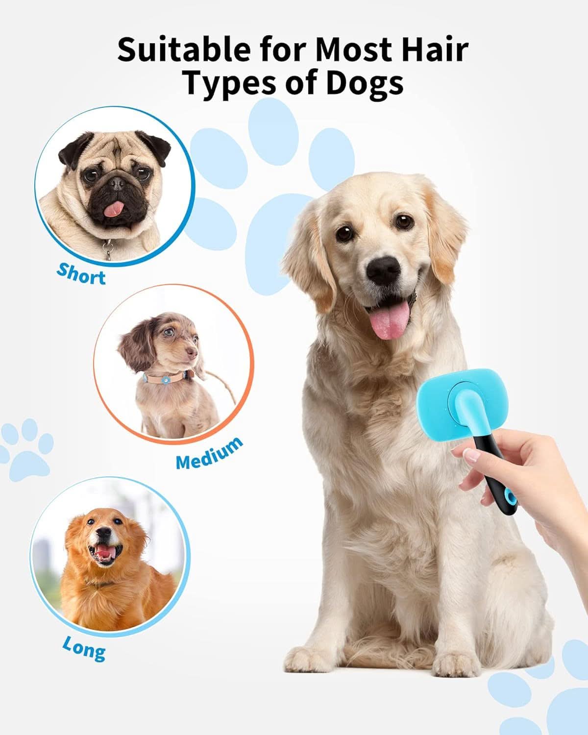 Dog Brush Cat Brush Pet Grooming Brush - Shedding Grooming Tools - Pawtastic Pet Supplies