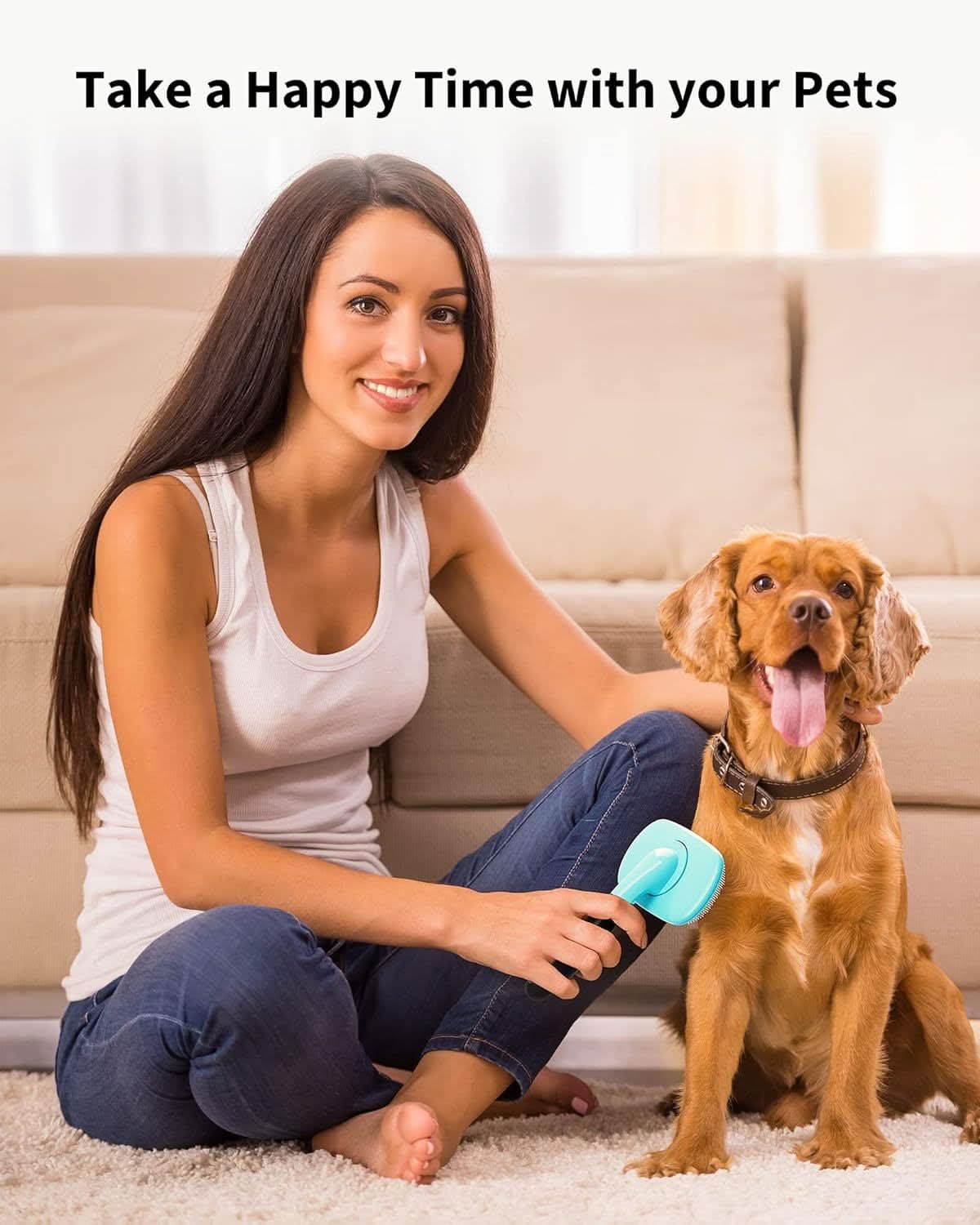 Dog Brush Cat Brush Pet Grooming Brush - Shedding Grooming Tools - Pawtastic Pet Supplies