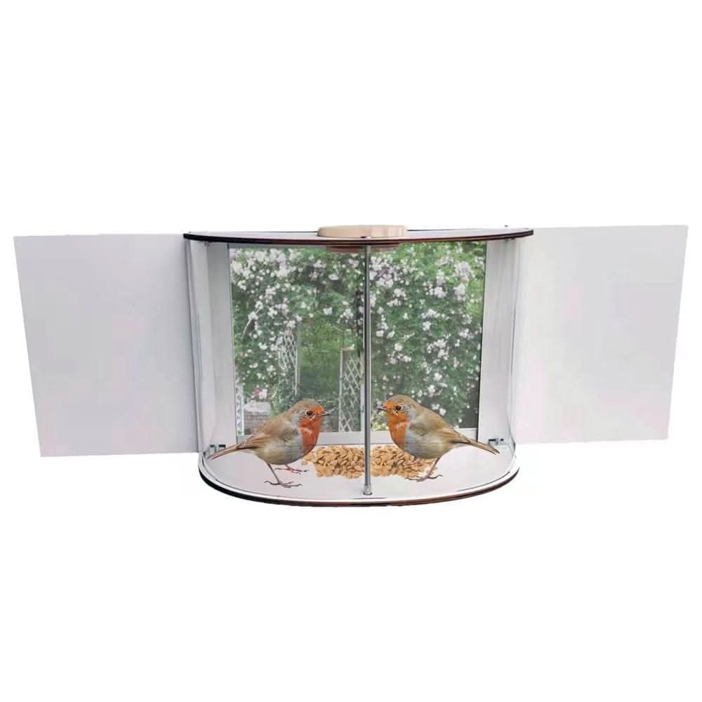 Indoor Window Bird Feeder 180 Degrees Can Watch Wooden Bird Nest - Pawtastic Pet Supplies
