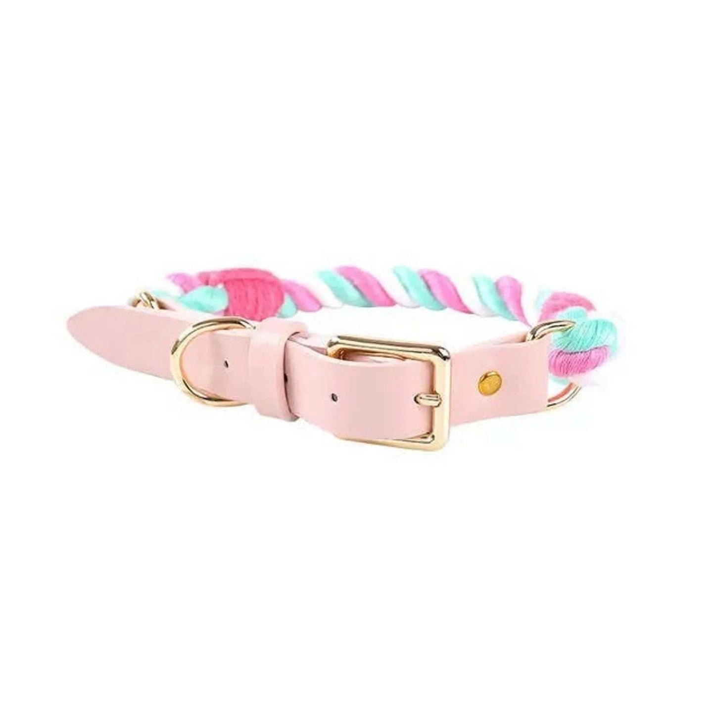 Luxe Royal Leather Rope Leash and Collar Set - Size: | Pack Of: 1 - Pawtastic Pet Supplies