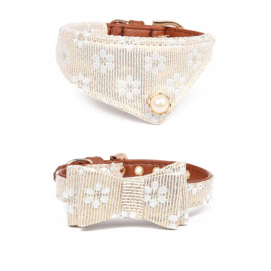 Pattern Dog Bow Collar Collar - Pawtastic Pet Supplies