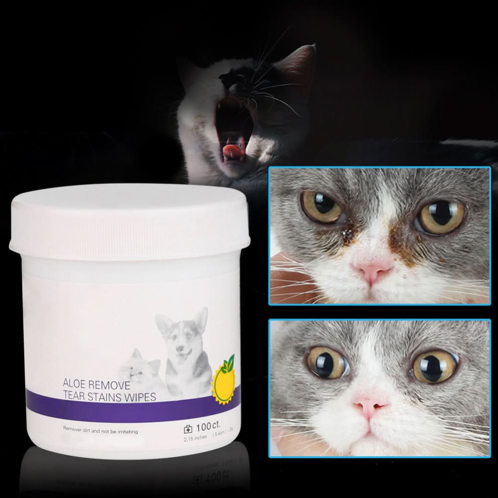 Pet Eye Grooming Wipes Dog Cat Eyes Gentle Tear Stain Cleaning Wet Wipes Hygienic Grooming Pet Wipes - Pawtastic Pet Supplies