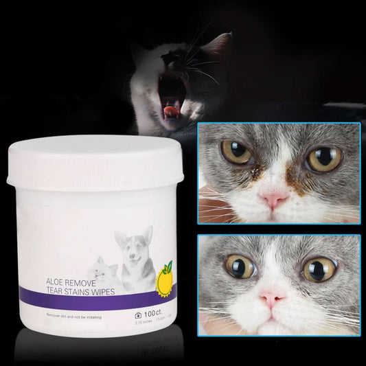 Pet Eye Grooming Wipes Dog Cat Eyes Gentle Tear Stain Cleaning Wet Wipes Hygienic Grooming Pet Wipes - Pawtastic Pet Supplies
