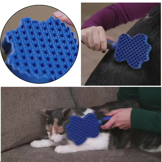 Pet Hair Remover Brush Gentle Pet Grooming Brush - Pawtastic Pet Supplies