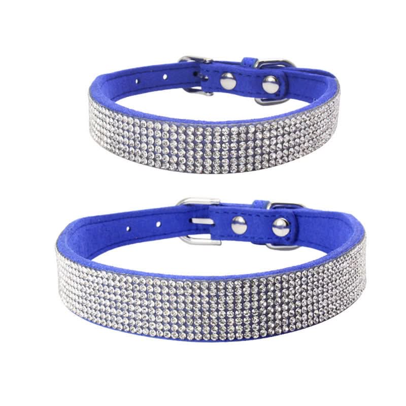 Shiny Rhinestone Hot Rhinestone Pet Collar Microfiber Durable Dog Collar - Pawtastic Pet Supplies