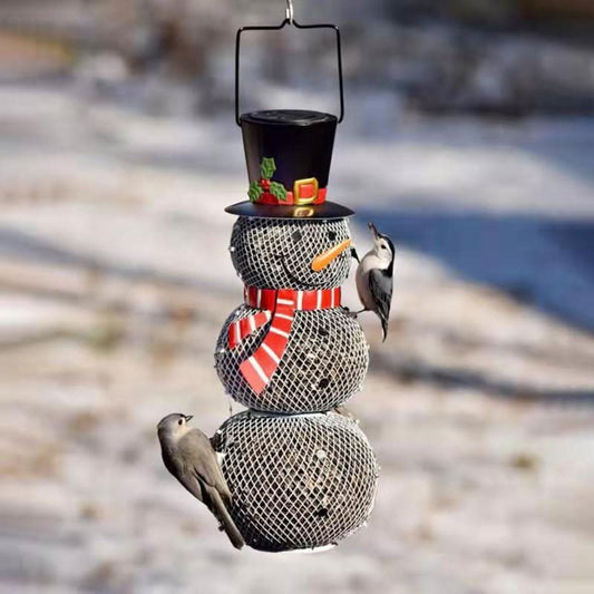Snowman Bird Style Pendant Red Bird Feeder - Pawtastic Pet Supplies