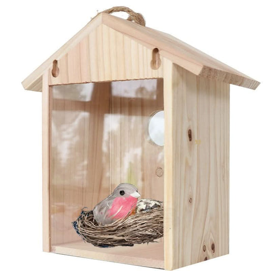 Solid wood outdoor small birdhouse bird feeder - Pawtastic Pet Supplies
