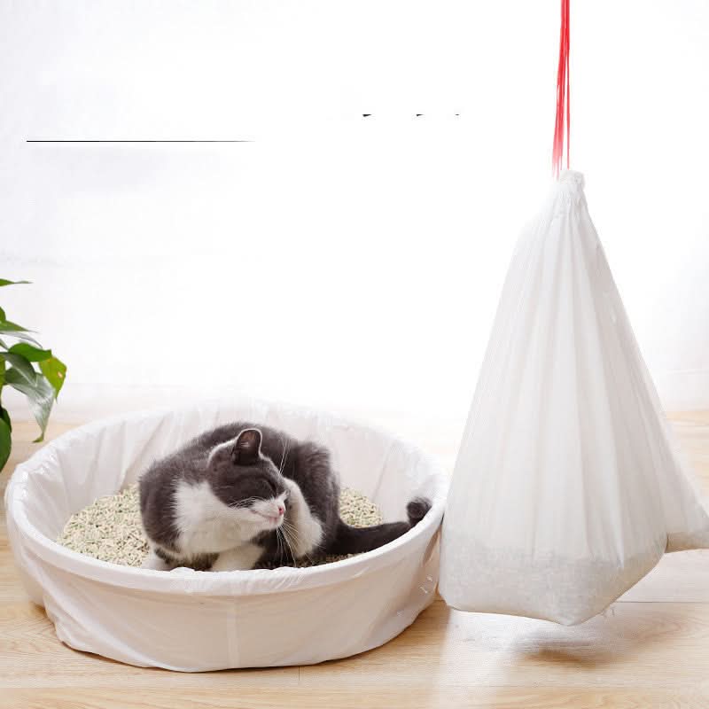 Thick Drawstring Cat Litter Box Garbage Bag - Pawtastic Pet Supplies