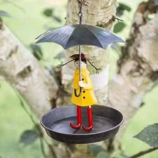 Umbrella Little Girl Bird Feeder Outdoors - Pawtastic Pet Supplies
