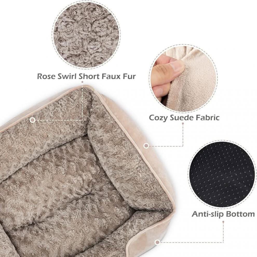 Warm Plush Dog Bed for Small to Large Breeds, Cozy Kennel Nest Pawtastic Pet Supplies