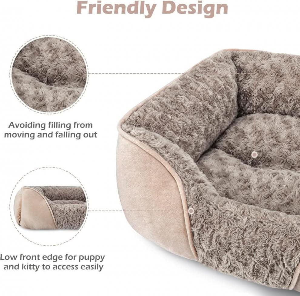 Warm Plush Dog Bed for Small to Large Breeds, Cozy Kennel Nest Pawtastic Pet Supplies