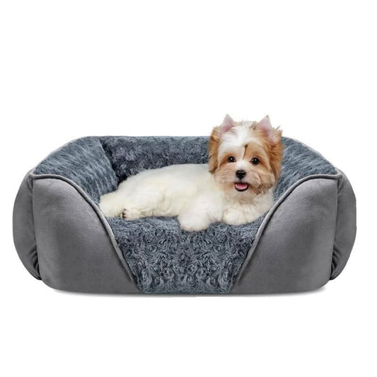 Warm Plush Dog Bed for Small to Large Breeds, Cozy Kennel Nest Pawtastic Pet Supplies