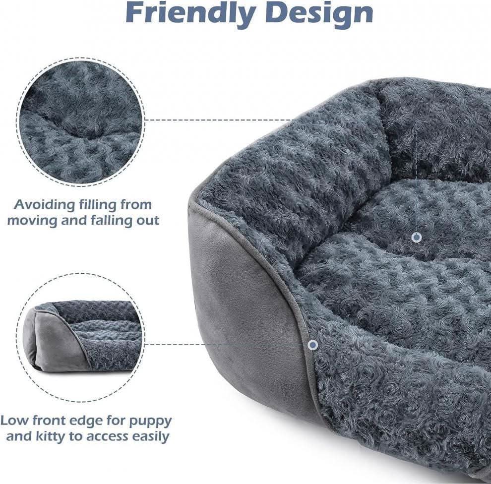 Warm Plush Dog Bed for Small to Large Breeds, Cozy Kennel Nest Pawtastic Pet Supplies
