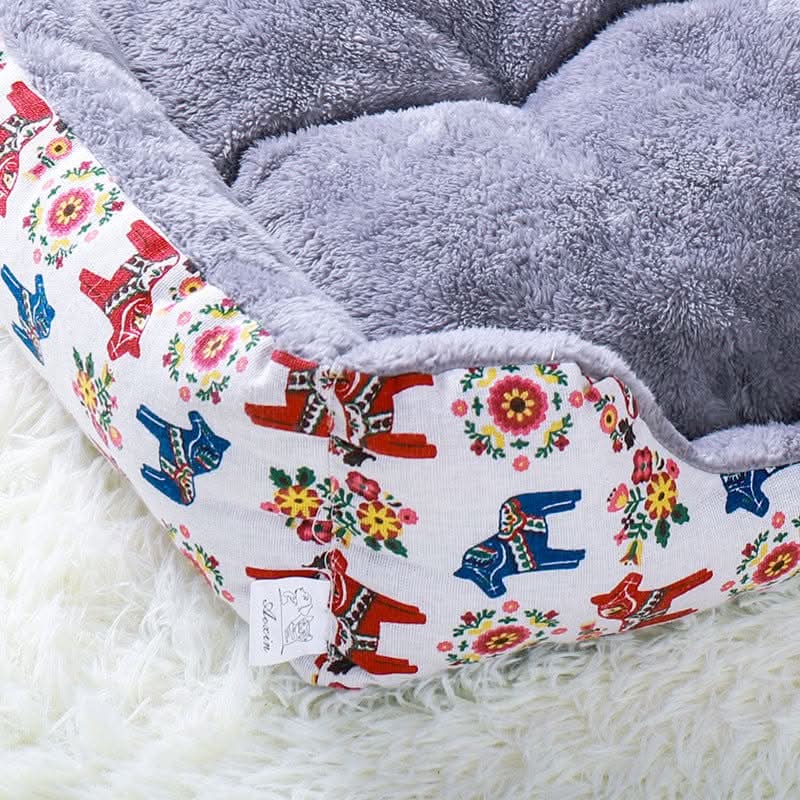 Washable Medium Dog Sleeping Mat, Soft Plush Crate Pad with Anti - Slip Bottom